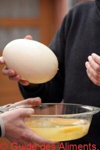 omelette d'oeuf d'autruche