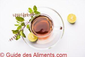 th&eacute; au basilic