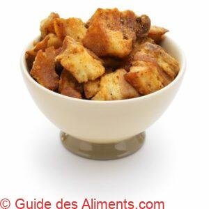 Grattons faits maison (couenne de porc au gras confit), snack fran&ccedil;ais lyonnais