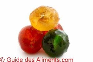 cerises confites colorées