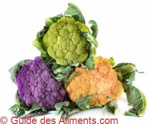 choux-fleurs color&eacute;s