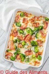 gratin brocoli lardons