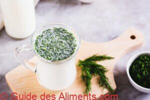 ayran turc frais &agrave; l'aneth et aux l&eacute;gumes verts
