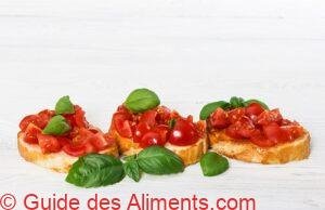 Bruschetta tomate-basilic