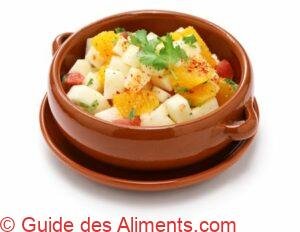 xec, jicama mexicain et salade d'agrumes