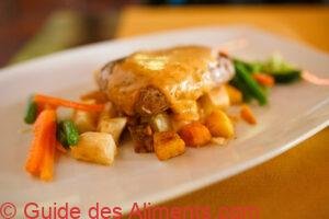 Steak d'alpaga - plat national au Pérou