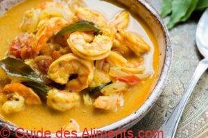 crevettes au curry