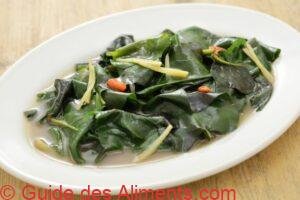vigne de Madère à l'huile de sésame, cuisine taiwanaise