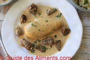 Escalope de poulet et morilles &agrave; la cr&egrave;me