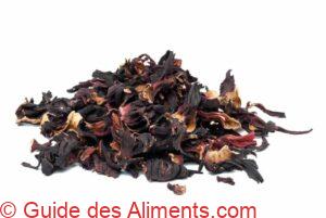 fleurs d'hibiscus s&egrave;chees