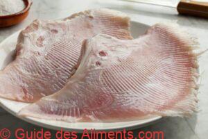 Ailes de raies fra&icirc;ches