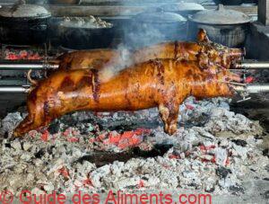 cochon de lait sur le grill