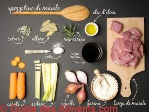 ingredienti spezzatino di maiale