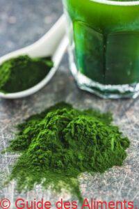 Chlorella en poudre et boisson