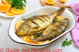 gardon cuit au four avec des l&eacute;gumes et des oranges