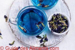 Th&eacute; bleu pois papillon ou ancan