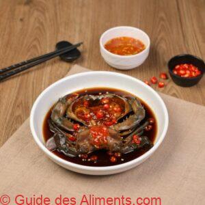 crabes crus frais marin&eacute;s dans une sauce de soja douce, Ganjang Gejang cuisine traditionnelle cor&eacute;enne