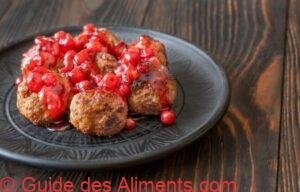 boulettes de viande su&eacute;doises &agrave; la sauce aux airelles