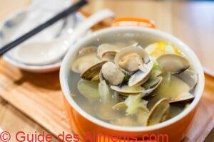palourdes et quelques l&eacute;gumes