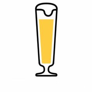 verre pilsner &agrave; pied