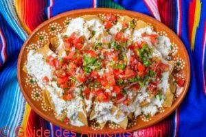 nachos avec cream-cheese et pico de gallo