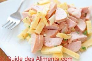 salade cervelas fromage suisse