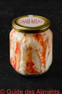 Crabe en conserve en pot en verre