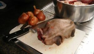 Tangue en cours de pr&eacute;paration