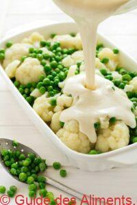 gratin de chou-fleur et petits pois