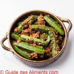 Gombo frit au masala indien ou bhindi