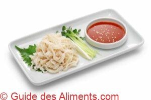 Sashimi omasum de b&oelig;uf bouilli, pel&eacute; et blanchi. Nourriture cor&eacute;enne