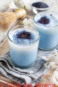 lait matcha bleu