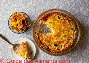 La tarte sal&eacute;e ou la quiche faite avec Craterellus lutescens