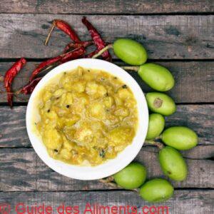 Chutney de prunes mombin