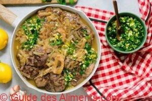 Ossobuco italien traditionnel avec Gremolata et fromage polenta
