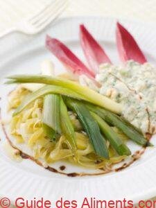 Poireaux vinaigrette sauce gribiche