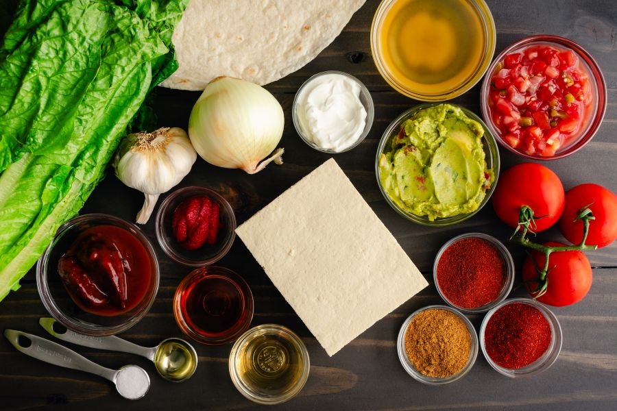 Burritos au tofu &eacute;pic&eacute;