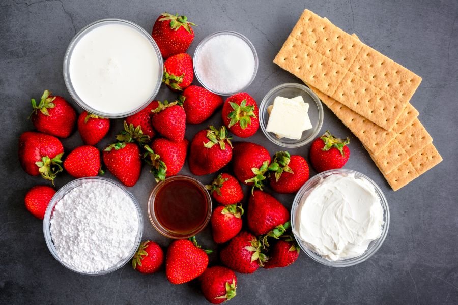 Mousse aux fraises fa&ccedil;on cheesecake