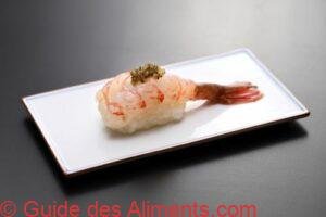 Crevette Budō Ebi en sushi